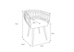 CHAISE AVEC ACCOUDOIR TRESSEE PIED METAL NOIR VELOURS ANTHRACITE - image 4