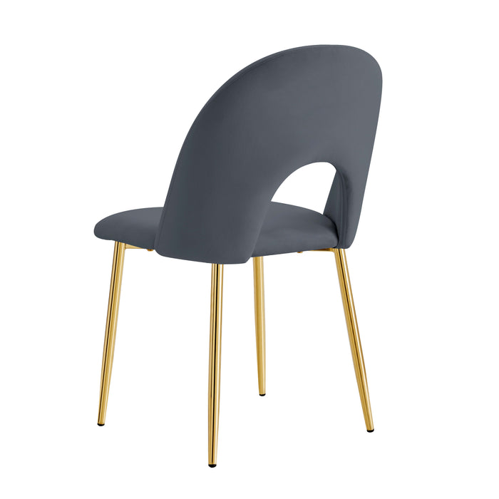 CHAISE TEDDY GOLD VELOURS ANTHRACITE - image 2