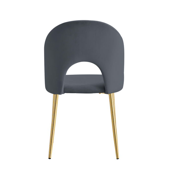 CHAISE TEDDY GOLD VELOURS ANTHRACITE - image 3