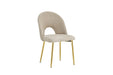 CHAISE TEDDY METAL GOLD ASSISES TISSU MARBELLA MARRON GLACE - image 2