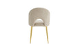 CHAISE TEDDY METAL GOLD ASSISES TISSU MARBELLA MARRON GLACE - image 3