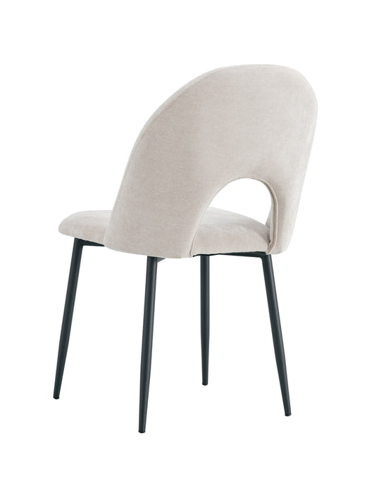 CHAISE TEDDY CHENILLE MOKA PIED METAL NOIR - image 2
