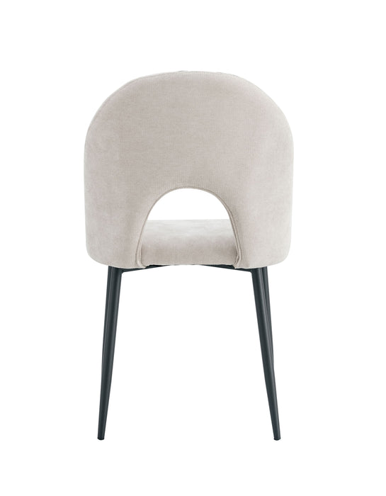 CHAISE TEDDY CHENILLE MOKA PIED METAL NOIR - image 4