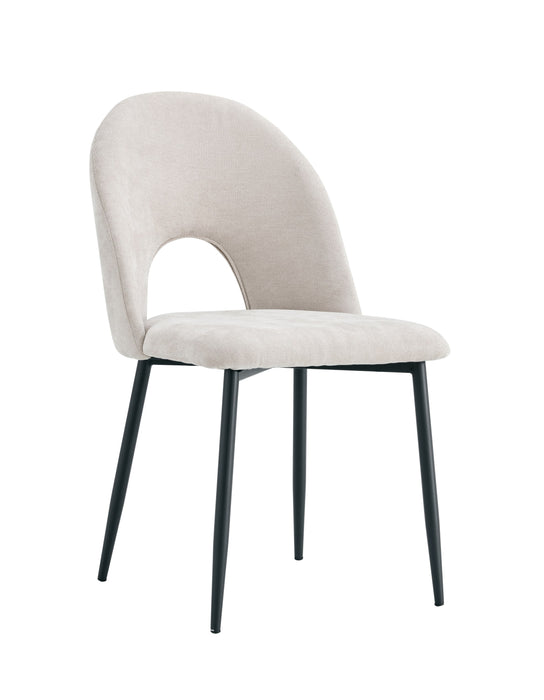 CHAISE TEDDY CHENILLE MOKA PIED METAL NOIR - image 3