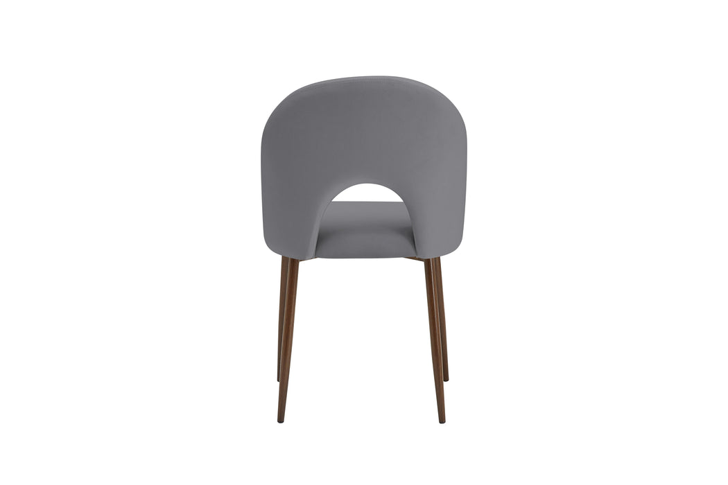 CHAISE TEDDY METAL EFFET NOYER ASSISES VELOURS ANTHRACITE - image 3