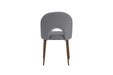 CHAISE TEDDY METAL EFFET NOYER ASSISES VELOURS ANTHRACITE - image 3