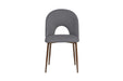 CHAISE TEDDY METAL EFFET NOYER ASSISES VELOURS ANTHRACITE - image 1