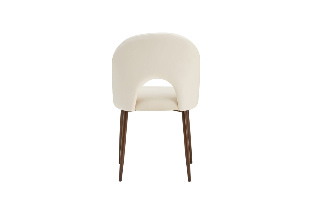 CHAISE TEDDY METAL EFFET NOYER ASSISES VELOURS BEIGE - image 3