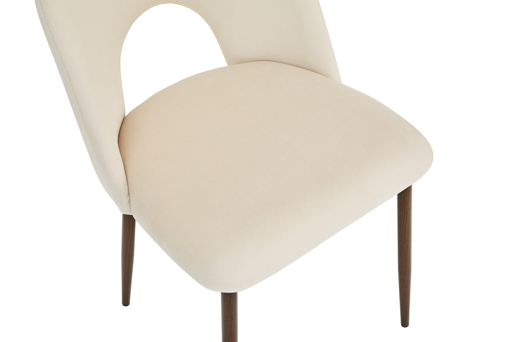 CHAISE TEDDY METAL EFFET NOYER ASSISES VELOURS BEIGE - image 4