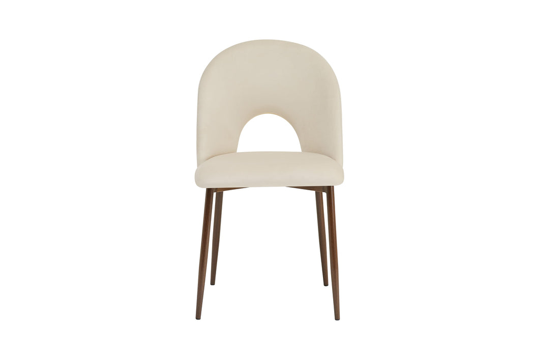 CHAISE TEDDY METAL EFFET NOYER ASSISES VELOURS BEIGE - image 1