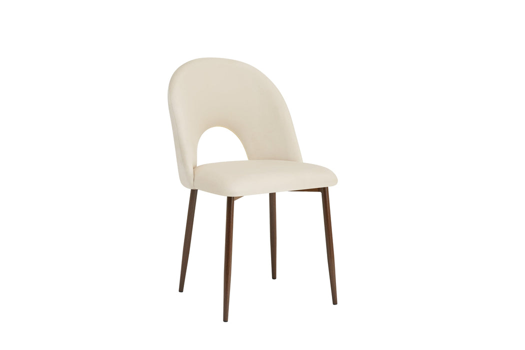 CHAISE TEDDY METAL EFFET NOYER ASSISES VELOURS BEIGE - image 2