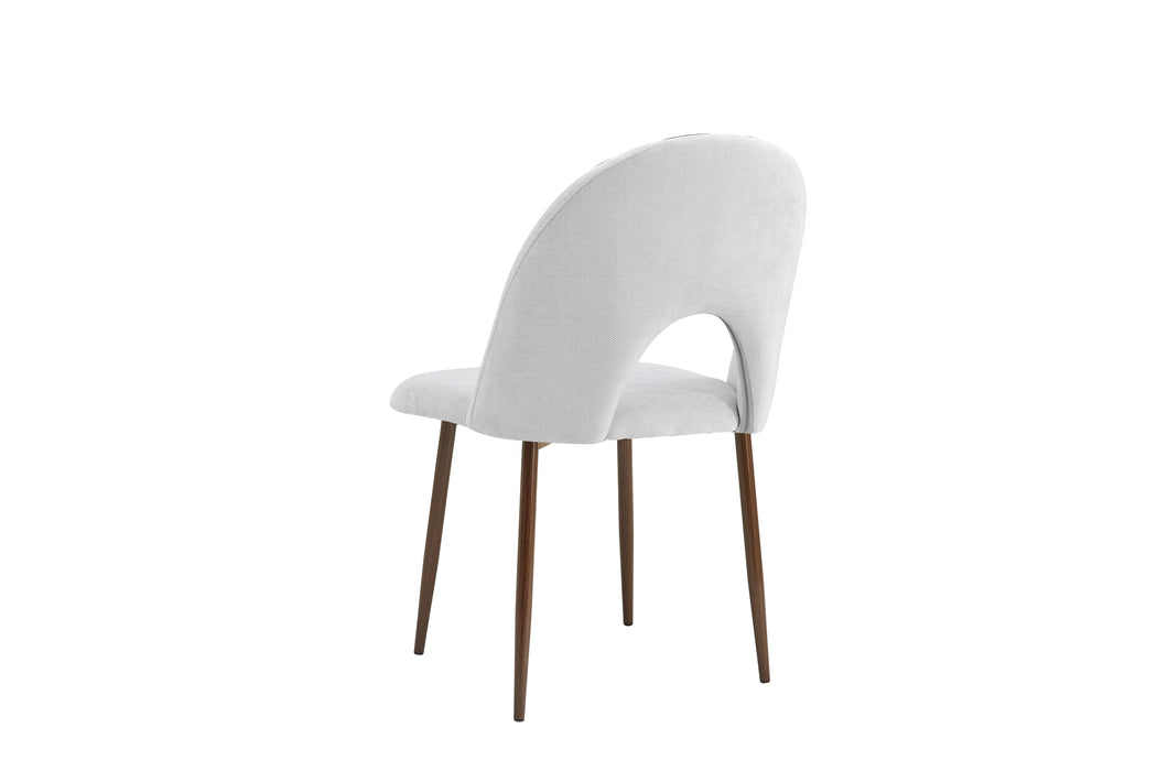 CHAISE TEDDY METAL EFFET NOYER ASSISES CHENILLE LIGHT GREY - image 2