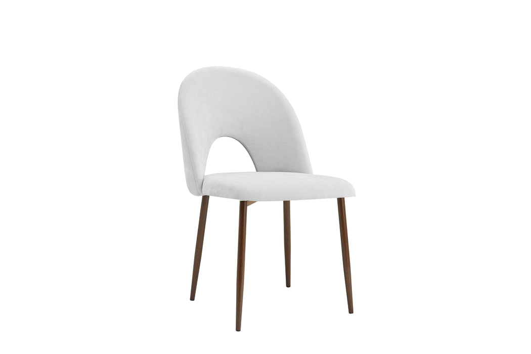 CHAISE TEDDY METAL EFFET NOYER ASSISES CHENILLE LIGHT GREY - image 1