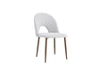 CHAISE TEDDY METAL EFFET NOYER ASSISES CHENILLE LIGHT GREY - image 1