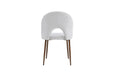 CHAISE TEDDY METAL EFFET NOYER ASSISES CHENILLE LIGHT GREY - image 3
