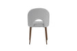 CHAISE TEDDY METAL EFFET NOYER ASSISES VELOURS GRIS - image 3