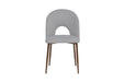 CHAISE TEDDY METAL EFFET NOYER ASSISES VELOURS GRIS - image 1