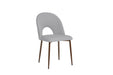 CHAISE TEDDY METAL EFFET NOYER ASSISES VELOURS GRIS - image 2