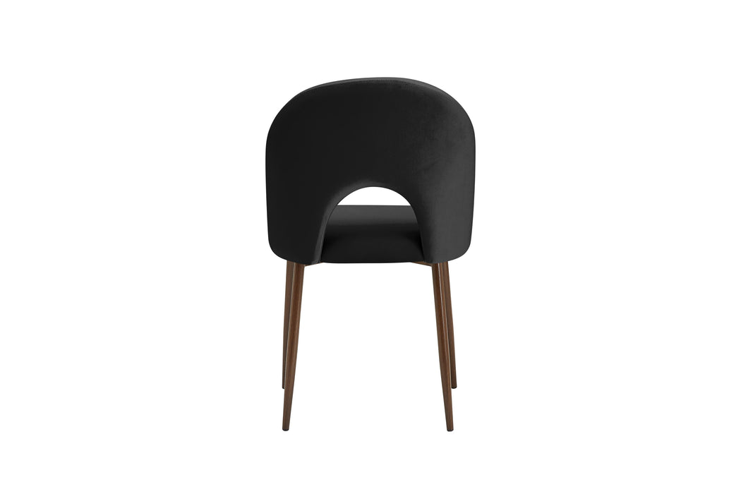 CHAISE TEDDY METAL EFFET NOYER ASSISES VELOURS NOIR - image 3