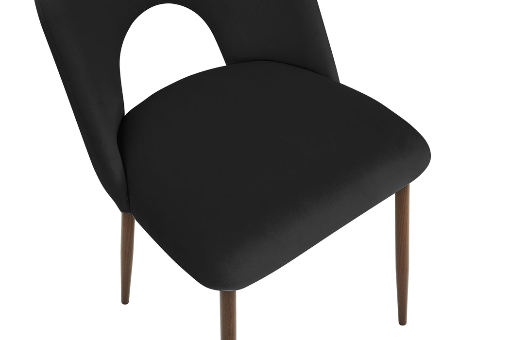 CHAISE TEDDY METAL EFFET NOYER ASSISES VELOURS NOIR - image 4