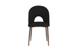 CHAISE TEDDY METAL EFFET NOYER ASSISES VELOURS NOIR - image 1
