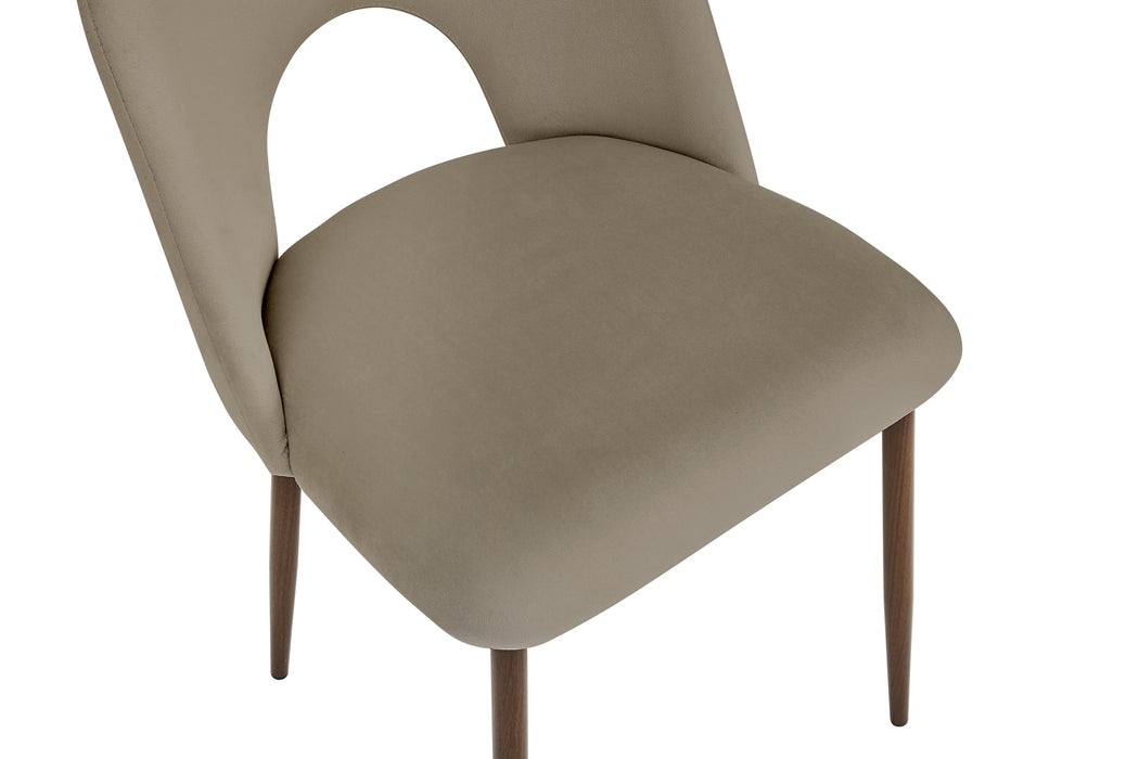 CHAISE TEDDY METAL EFFET NOYER ASSISES VELOURS TAUPE - image 4