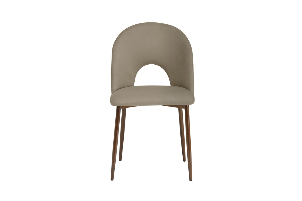 CHAISE TEDDY METAL EFFET NOYER ASSISES VELOURS TAUPE - image 1