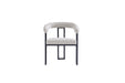 CHAISE NAIA PIED METAL NOIR ASSISE TWEED CAPPUCCINO - image 1