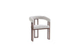 CHAISE NAIA PIED METAL EFFET NOYER ASSISE TWEED CAPPUCCINO - image 2
