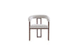 CHAISE NAIA PIED METAL EFFET NOYER ASSISE TWEED CAPPUCCINO - image 1
