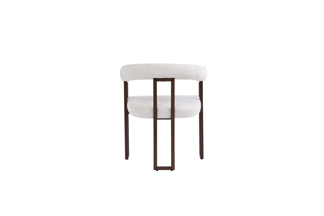 CHAISE NAIA PIED METAL EFFET NOYER ASSISE TWEED LATTE - image 3