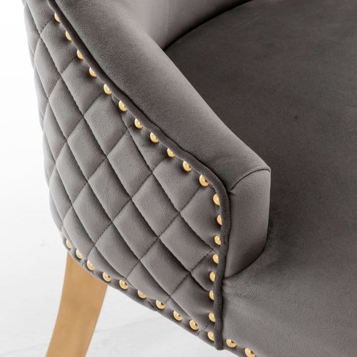 CHAISE LION MATELASSE GOLD ANTHRACITE - image 3