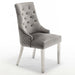 Lot de chaises ANNEAU matelassée et cloutée Chrome velours - image 4