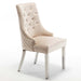 Lot de chaises ANNEAU matelassée et cloutée Chrome velours - image 6
