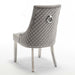 Lot de chaises ANNEAU matelassée et cloutée Chrome velours - image 6