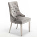 Lot de chaises ANNEAU matelassée et cloutée Chrome velours - image 3