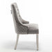 Lot de chaises ANNEAU matelassée et cloutée Chrome velours - image 4