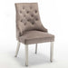 Lot de chaises ANNEAU matelassée et cloutée Chrome velours - image 1