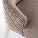 Lot de chaises ANNEAU matelassée et cloutée Chrome velours - image 6