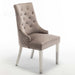 Lot de chaises ANNEAU matelassée et cloutée Chrome velours - image 3