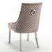 Lot de chaises ANNEAU matelassée et cloutée Chrome velours - image 2