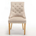 Lot de 2 chaises ANNEAU mattelassée et clo?tée Gold velours - image 3
