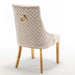 Lot de 2 chaises ANNEAU mattelassée et clo?tée Gold velours - image 6