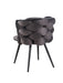 CHAISE LOLIPOP PIEDS METAL NOIR VELOURS ANTHRACITE