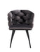 CHAISE LOLIPOP PIEDS METAL NOIR VELOURS ANTHRACITE - image 1