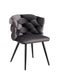 CHAISE LOLIPOP PIEDS METAL NOIR VELOURS ANTHRACITE - image 2