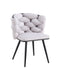 CHAISE LOLIPOP PIED METAL NOIR VELOURS LIGHT GREY - image 2