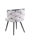 CHAISE LOLIPOP PIEDS METAL NOIR VELOURS LIGHT GRIS - image 3