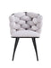 CHAISE LOLIPOP PIED METAL NOIR VELOURS LIGHT GREY - image 1