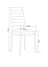 Lot de 4 chaises KLARNA PIEDS NOIR COTELE GRIS - image 4